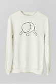 Tenis Beyaz Unisex Sweatshirt