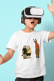 Teracious D Baskılı Beyaz Unisex Beyaz Çocuk Tişört - Tshirt