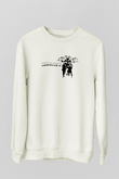 Teracious D Baskılı Beyaz Unisex Sweatshirt