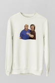 Teracious D Baskılı Beyaz Unisex Sweatshirt