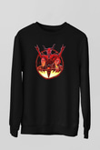 Teracious D Baskılı Unisex Siyah Sweatshirt