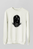 Terazi Burcu Baskılı Beyaz Unisex Sweatshirt