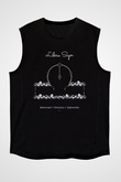 Terazi Burcu Baskılı Unisex Siyah Kolsuz Tişört - Tshirt