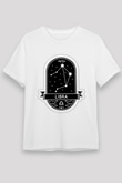 Terazi Burcu Unisex Baskılı Beyaz Tişört - Tshirt