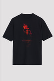 Testosterone Molekülü Baskılı Unisex Oversize Tişört - Tshirt