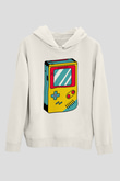 Tetris Beyaz Unisex Hoodie