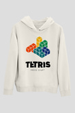 Tetris Beyaz Unisex Hoodie