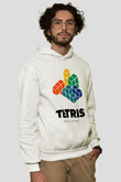 Tetris Beyaz Unisex Hoodie