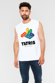 Tetris Beyaz Unisex  Kolsuz Tişört