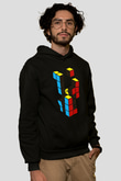 Tetris Siyah Unisex Hoodie