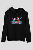 Tetris Siyah Unisex Hoodie