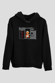 Tetris Siyah Unisex Kapüşonlu Sweatshirt