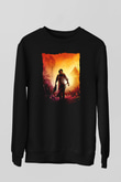 Texas Chain Saw Massacre Siyah Unisex  Sweatshirt