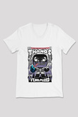 Thanos Venomized Baskılı Unisex Beyaz V Yaka Tişört