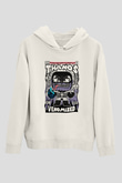 Thanos Venomized Baskılı Unisex Beyaz Hoodie