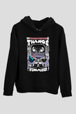 Thanos Venomized Baskılı Unisex Siyah Hoodie