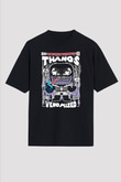 Thanos Venomized Baskılı Unisex Siyah Oversize Tişört