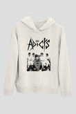 The Adicts Beyaz Unisex Kapşonlu Sweatshirt