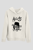 The Adicts Beyaz Unisex Kapşonlu Sweatshirt