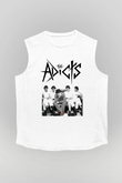 The Adicts Beyaz Unisex Kolsuz Tişört