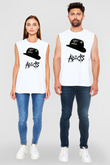 The Adicts Beyaz Unisex Kolsuz Tişört