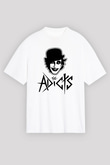 The Adicts Beyaz Unisex Oversize Tişört T-Shirt