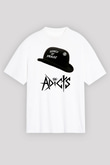 The Adicts Beyaz Unisex Oversize Tişört T-Shirt