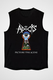The Adicts Siyah Unisex Kolsuz Tişört