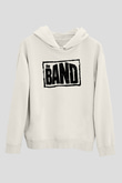 The Band Beyaz Unisex Kapşonlu Sweatshirt