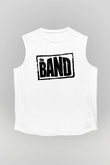 The Band Beyaz Unisex Kolsuz Tişört