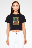 The Big Lebowski Büyük Lebowski Siyah Crop Top Tişört