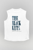 The Black Keys Baskılı Beyaz Unisex Kolsuz Tişört - Tshirt