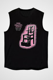 The Black Keys Baskılı Unisex Siyah Kolsuz Tişört - Tshirt