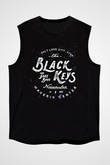 The Black Keys Baskılı Unisex Siyah Kolsuz Tişört - Tshirt
