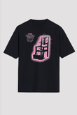 The Black Keys Baskılı Unisex Siyah Oversize Tişört - Tshirt