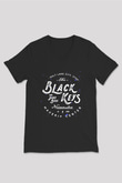 The Black Keys Baskılı Unisex Siyah V Yaka Tişört - Tshirt