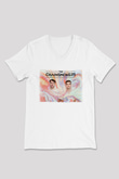 The Chainsmokers Beyaz Unisex V Yaka Tişört