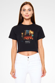The Chainsmokers Siyah Crop Top Tişört