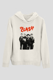 The Clash Beyaz Unisex Kapşonlu Sweatshirt
