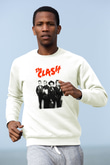 The Clash Beyaz Unisex Sweatshirt