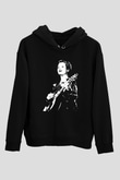 The Cranberries Baskılı Unisex Siyah Kapüşonlu Sweatshirt