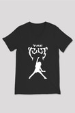 The Cult Baskılı Unisex Siyah V Yaka Tişört - Tshirt