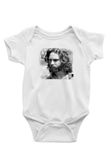 The Doors Baskılı Beyaz Unisex Bebek Body - Zıbın