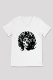 The Doors Beyaz Unisex V Yaka Tişört
