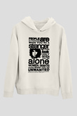 The Doors People Are Strange When You're A Stranger Beyaz Unisex Kapüşonlu Sweatshirt