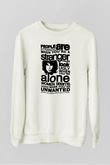 The Doors People Are Strange When You're A Stranger Beyaz Unisex Sweatshirt