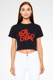 The Evil Dead Siyah Crop Top Tişört