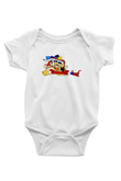 The Flintstones Taş Devri Baskılı Beyaz Unisex Bebek Body - Zıbın