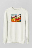 The Flintstones Taş Devri Beyaz Unisex Sweatshirt