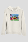 The Flintstones Taş Devri Beyaz Unisex Hoodie